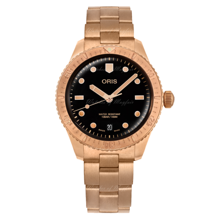  01 733 7771 3154-07 8 19 15 | Oris Divers Sixty-Five Bronze Automatic 38 mm watch. Buy Online