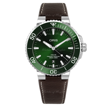 01 733 7730 4157-07 5 24 10EB | Oris Diving Aquis Date 43.5mm watch. Buy Online