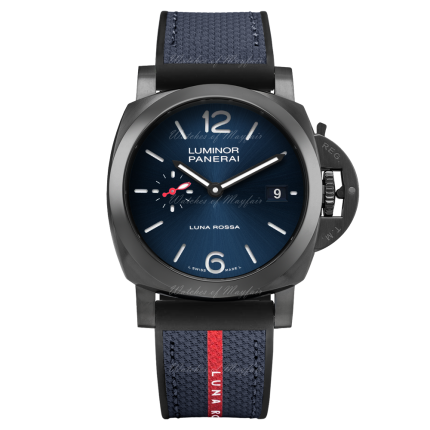 PAM01408 | Panerai Luminor Quaranta Steel DLC Luna Rossa Limited Edition 40 mm watch. Buy Online