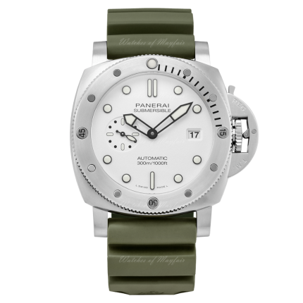 PAM01595 | Panerai Submersible QuarantaQuattro Bianco Automatic 44 mm watch. Buy Online