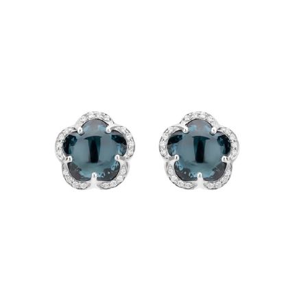 15942B | Pasquale Bruni Je T'Aime White Gold Topaz Diamond Earrings