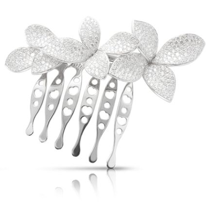 15502B | Buy Pasquale Bruni Giardini Segreti White Gold Diamond Comb