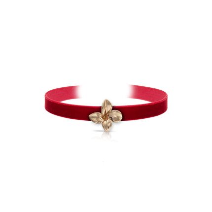 15659R | Buy Pasquale Bruni Petit Garden Rose Gold Red Velvet Choker