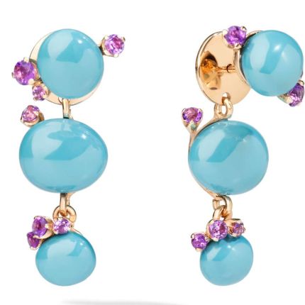 POB6101_O7000_OICET | Pomellato Capri Rose Gold Ceramic Amethyst Earrings