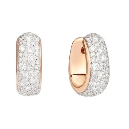 POB7122_O7WHR_DB000 | Pomellato Iconica Rose Gold Diamond Earrings|Buy Now