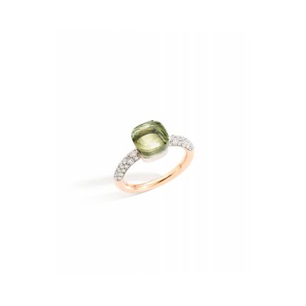 PAB7040_O6WHR_DB0PA Pomellato Nudo Rose and White Gold Prasiolite Ring