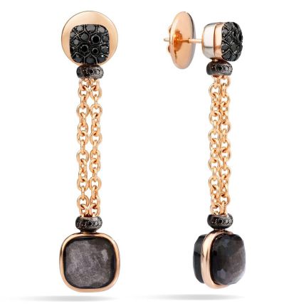 POB9050_O6000_DBKOS | Pomellato Nudo White and Rose Gold Diamond Earrings