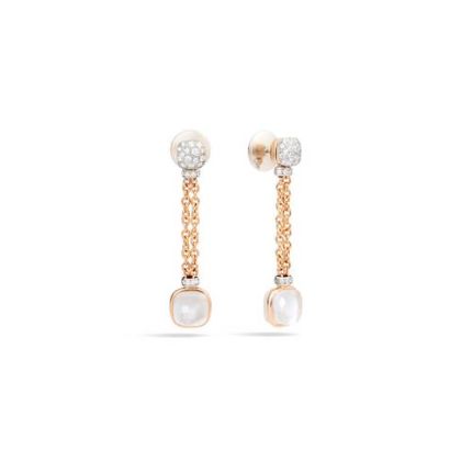 POB9051_O6000_DB0VA | Pomellato Nudo White and Rose Gold Diamond Earrings