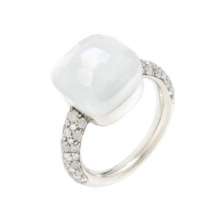 A.B401BBI2ADB | Buy Pomellato Nudo White Gold Moonstone Diamond Ring