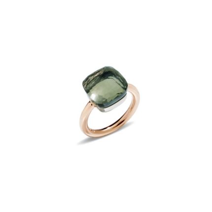 PAB2010_O6000_000PA |Pomellato Nudo White and Rose Gold Prasiolite Ring