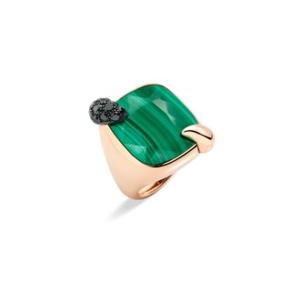 PAB7132_O7000_DBKMY |Buy Pomellato Ritratto Rose Gold Malachite Diamond Ring