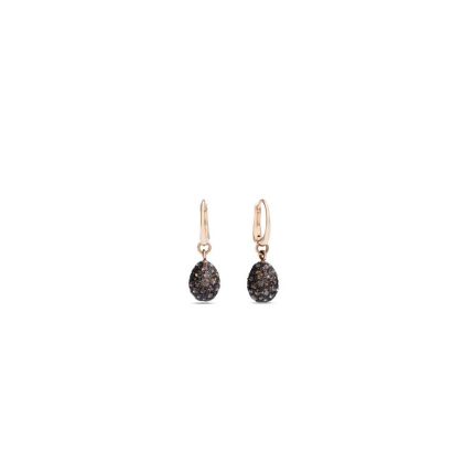 POA9080_O7000_000QF Pomellato Tabou Rose Gold and Silver Quartz Earrings