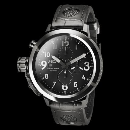 7387 | U-Boat Flightdeck Black Ceramic Shiny 50 mm watch. Buy Online