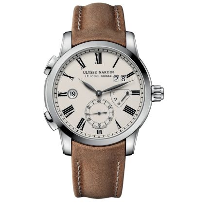 3243-132/E1-BQ | Ulysse Nardin Classico Dual Time 42 mm watch. Buy Online