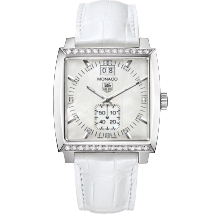 WAW1313.FC6247 | TAG Heuer Monaco Diamonds Quartz 37 mm watch. Buy Online