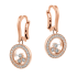 Chopard Happy Diamonds Icons Rose Gold Diamond Pave Earrings 83A018-5401