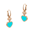 Chopard Happy Hearts Rose Gold Turquoise Earrings 837482-5410