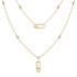 Messika Move Uno 2 Rows Yellow Gold Necklace 8852
